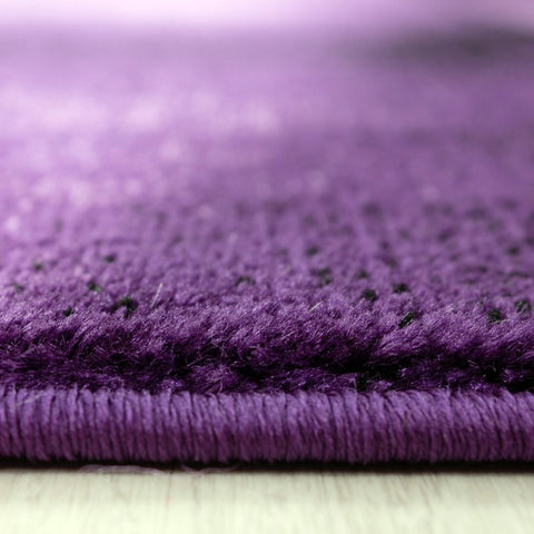 Check Rug Modern Purple Geometric Carpet Bedroom Floor Runner Mat Small Large XL