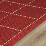 Kitchen Red Rug Flat Weave Non Slip Woven Carpet Durable Modern Checked Geometric Pattern Plain Pattern Hall Hallway Runner Long Polypropylene Mat 60x180 60x230 