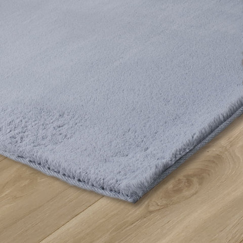 Short Pile Rug Silvery Grey Area Carpet Floor Mat for Living Room Bedroom Lounge