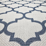Cream Runner Rug Cotton Natural Runner Moroccan Trellis Pattern 300cm Long Carpet Flatweave Hallway Mat