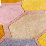 Pink Grey Geometric Rug for Living Room Bedroom Natural Carpet Mat
