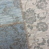 Duck Egg Blue Rug Modern Design Patchwork Chenille Rugs Mat Bedroom Area Carpet Checkered Geometric Living Room Floor Acrylic 