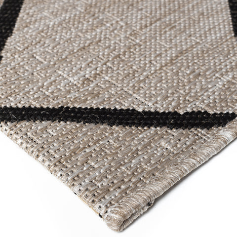 Flat Weave Kitchen Rug Grey Black Checkered Pattern Mats Hard Wearing New Carpet