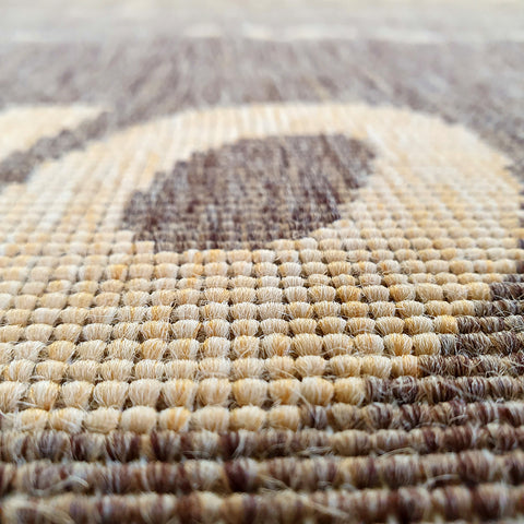 Kitchen Rug Runner Hallway Hard Wearing Carpet Brown Flat Pile Sisal Look Patterned Indoor Mat