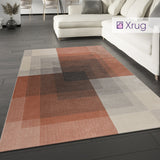 Pink and Grey Rug Modern Geometric Pattern Large Small Abstract Room Runner Mat