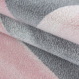 Grey Pink Rug Modern Designer Abstract Geometric Patterned Small X Large Room Runner Hallway Carpet Living Room Bedroom Area Lounge Mats Woven Polypropylene Heatset Short Low Pile 120x170 200x290 160x230 80x150