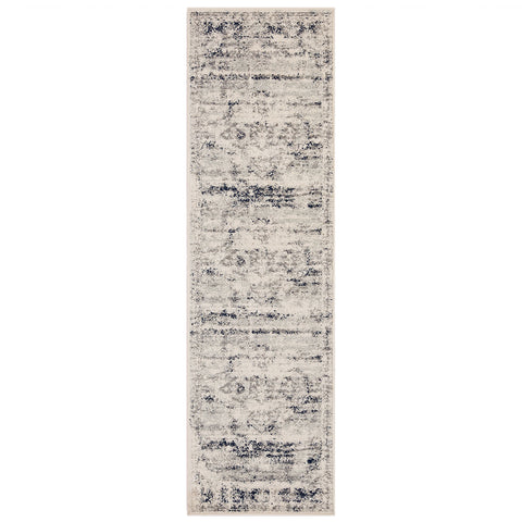 Distressed Rug Grey Blue Cream Colours Oriental Design Living Room Rugs Carpets