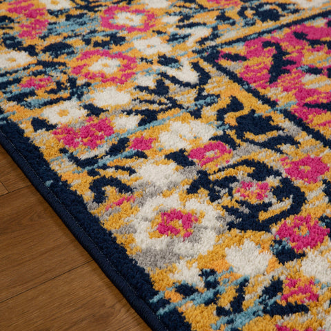Vintage Rug Multicoloured Carpet Woven Living Room Bedroom Mat