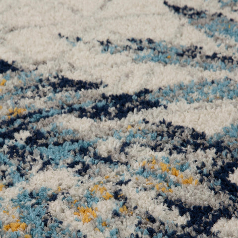 Cream Floral Rug Blue Grey Pattern for Bedroom Living Room Large Small Carpet