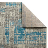 Abstract Rug Blue Grey Distressed Carpet Large Small for Living Room Bedroom