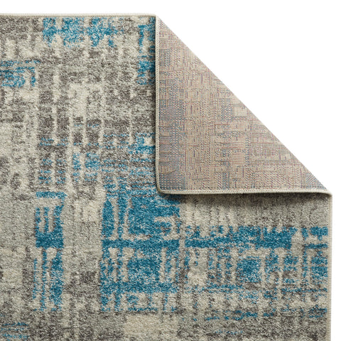 Modern Rug Blue Grey Hard Wearing Carpet Bedroom and Living Room Rugs Large Mat