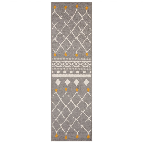 Grey Cream Rug Mustard Aztec Geometric Pattern Large Small Living Room Floor Mat