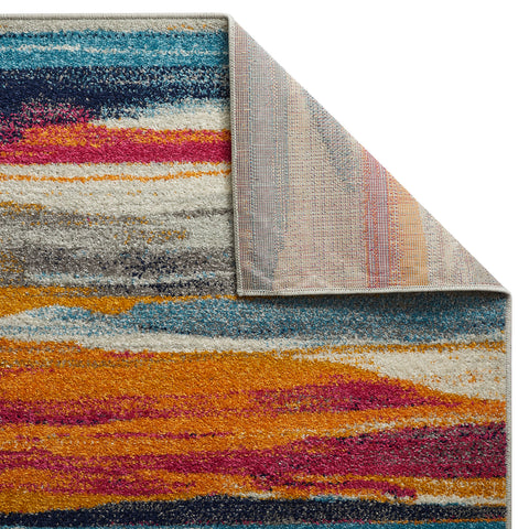 Striped Multicoloured Rug Large Small for Living Room Bedroom