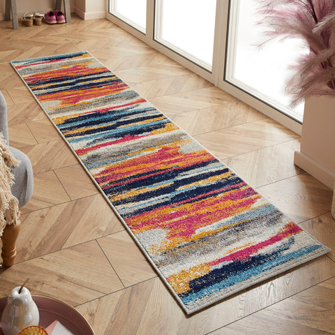 Multicoloured Runner Rug Long Carpet Hallway Living Room 60x230cm