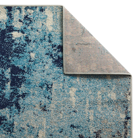 Blue Grey Distressed Rug Large Small for Living Room Bedroom