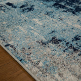 Blue Grey Distressed Rug Large Small Living Room Bedroom