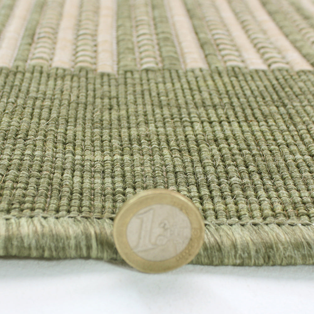 Green Patterned Rug Hard Wearing Floor Mat Modern Flat Woven Room Loun ...