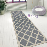 Grey Beige Rug Indoor Outdoor Modern Pattern Mat Flat Weave Floor Hallway Carpet