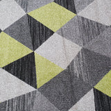 Modern Rugs Grey Black Green Multi Geometric Abstract Pattern Carpet Small Large Area Patterned Mat Woven Friese Soft Polypropylene Living Dining Room Bedroom Lounge 70x140 120x170 160x220 New