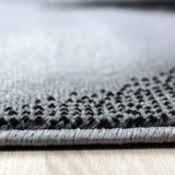 Abstract Rug Modern Silver Grey Black Wave Pattern Carpet Living Room Runner Mat