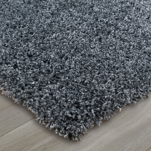 Charcoal Fluffy Rug Thick Living Room Bedroom Shaggy Carpet Mat Rug Runner