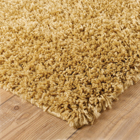 Mustard Fluffy Rug Thick Living Room Bedroom Shaggy Carpet Mat Rug Runner