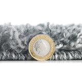 Thick Fluffy Rug Silver Grey for Bedroom Living Room Long Pile Shaggy Rug Runner Carpet Area Mat