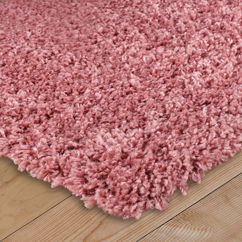 Thick Fluffy Rug Blush Pink for Bedroom Living Room Long Pile Shaggy Rug Runner Carpet Area Mat