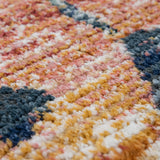 Multicolored Retro Rug Pink Orange Mustard Colours Large XL Robust Hall Carpet