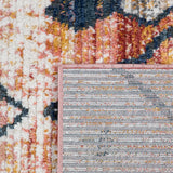 Multicolored Retro Rug Pink Orange Mustard Colours Large XL Robust Hall Carpet