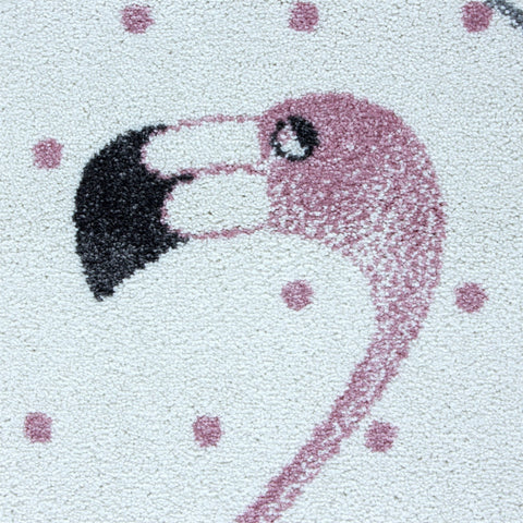Kids Animal Rug Grey Pink Flamingo Pattern Childrens Play Mat Nursery Carpet New