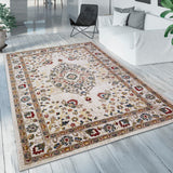 Beige Oriental Rug Traditional Carpet Large Small Living Room Bedroom Mat