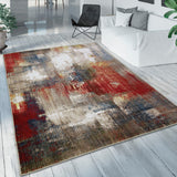 Designer Rug Distressed Multicoloured Colourful Abstract Mat Large Small Runner