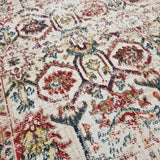 Oriental Beige Rug Vintage Distressed Carpet Traditional Large Small Area Mats
