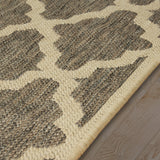 Living Room Grey Beige Rug Flat Weave Anti Slip Sisal Look Woven Carpet Modern Moroccan Trellis Pattern Small Large Hall Runner Polypropylene Mat 60x110 60x180 60x230 80x150 120x160 160x225