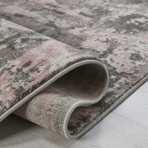 Pink Grey Rug Oil Painting Abstract Mat Small Large Bedroom Carpet Contemporary Modern Patterned Carpet Living Room Bedroom Area Lounge Mats Woven Polypropylene Heatset Short Low Pile 120x170 160x230 80x150