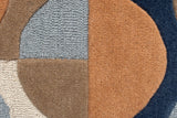 Navy Blue Beige Cream Terracotta Grey Multi Coloured Rug Geometric Plain Circle Pattern Carpet Modern Wool Rug Bedroom Area Mat Small Extra Large Hall Mat Living Room Lounge Woven Short Pile Contemporary Floor New 120x170 160x230 200x290