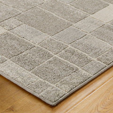 Geometric Outdoor Rug for Decking Patio Extra Large Small Grey Beige