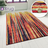 Multi Colour Rug Striped Pattern Floor Mat Smal Large Living Room Bedroom Carpet