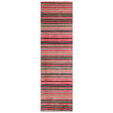 Pink Runner Rug Wool Handmade Indian Rug Carpet Mat Hallway Long Rugs Mats Striped New