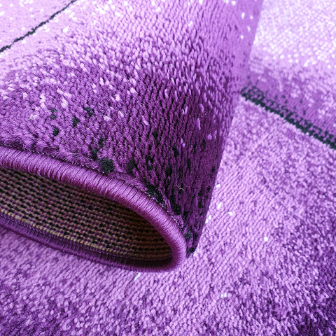 Purple Rug Geometric Patterned Rugs New 3D 80 x 150 120 x 170 160 x 230 200 x 290 Carpet Small Extra Large XL Living Room Bedroom Area Lounge Mats Woven Polypropylene Heatset Short Low Pile Hallway Runner 