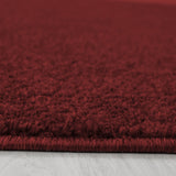 Red Rug Modern Contemporary Small X Large Round Plain Carpet Mat for Living Room Bedroom Area Lounge Floor