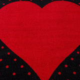 Kids Rug Red Black Heart Pattern Childrens Bedroom Play Room Floor Mat Baby Nursery Girls Boys Unisex Stars Carpet Small Large 120x170 160x230 80x150 120 160 Round Polypropylene Friese Short Low Pile