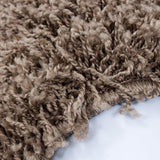 Fluffy Rug Modern Beige Shaggy Long Pile Mats Small X Large Lounge Carpet Round