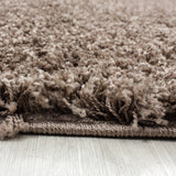 Fluffy Rug Modern Beige Shaggy Long Pile Mats Small X Large Lounge Carpet Round