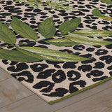 Outdoor Rug Tropical Decking Garden Patio Terracce Balcony Palm Leopard African Patterned Mat