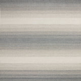 Wool Rug for Living Room Bedroom Handicraft Striped Grey Cream Middle Pile Natural Carpet Mat Thick