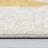 Geometric Rug Yellow and Grey Cream Pattern Runner Carpet Floor Mat Small Large XL