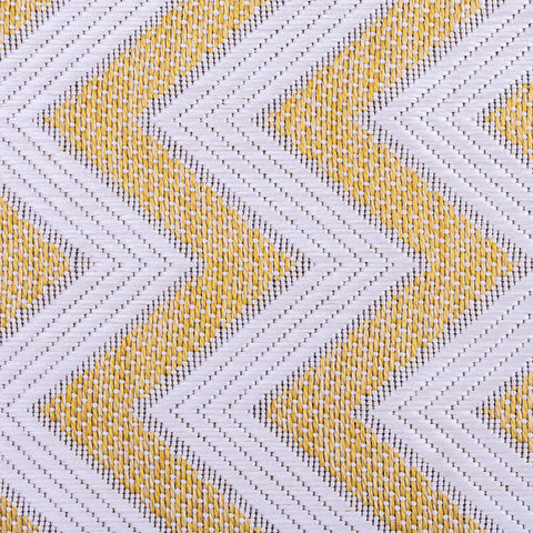 Yellow Pattern Rug Indoor Outdoor Garden Patio Mat Water Resistant Runner Carpet