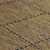 Brown Rug Non Slip Check Pattern Large Small Living Room Flat Weave Mat
